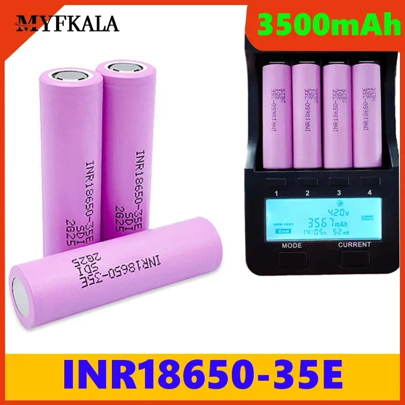 100% original 18650 3500mah 20A Ontlading INR18650 35E 1-10 Uds 3,7 V batería recargable de iones de litio