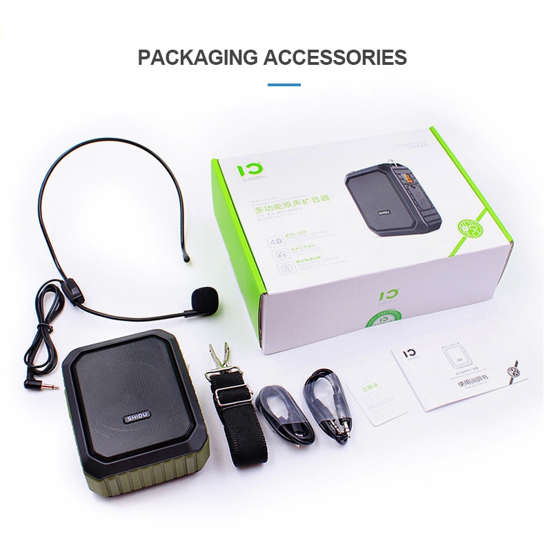 18W Portable Bluetooth Voice Amplifier Wired/UHF Wireless Microphone IPX5 Waterproof Big Power Music USB Teachers Tour Speaker