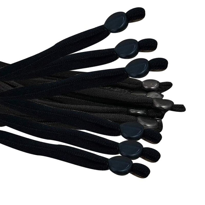 Farverigt højelastisk bånd elastisk reb gummibånd elastisk linje diy syning gør maske tilbehør elastisk hængende ørestrop: 150 stk sort