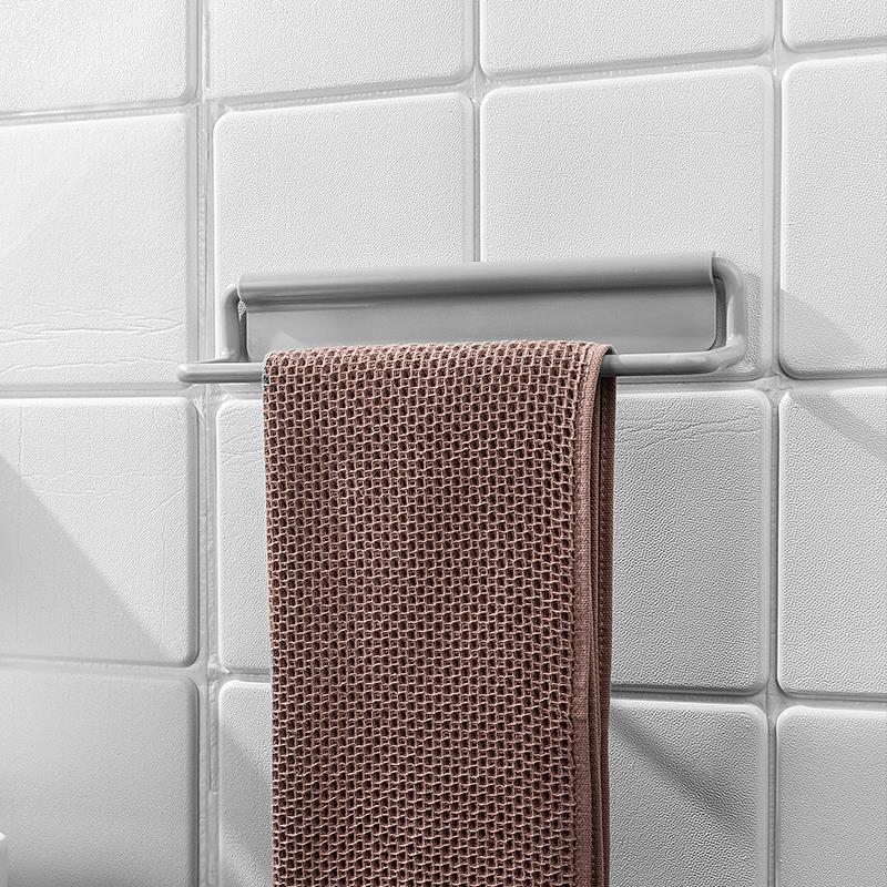 Self-adhesive plastic towel holder bathroom shelf ... – Vicedeal