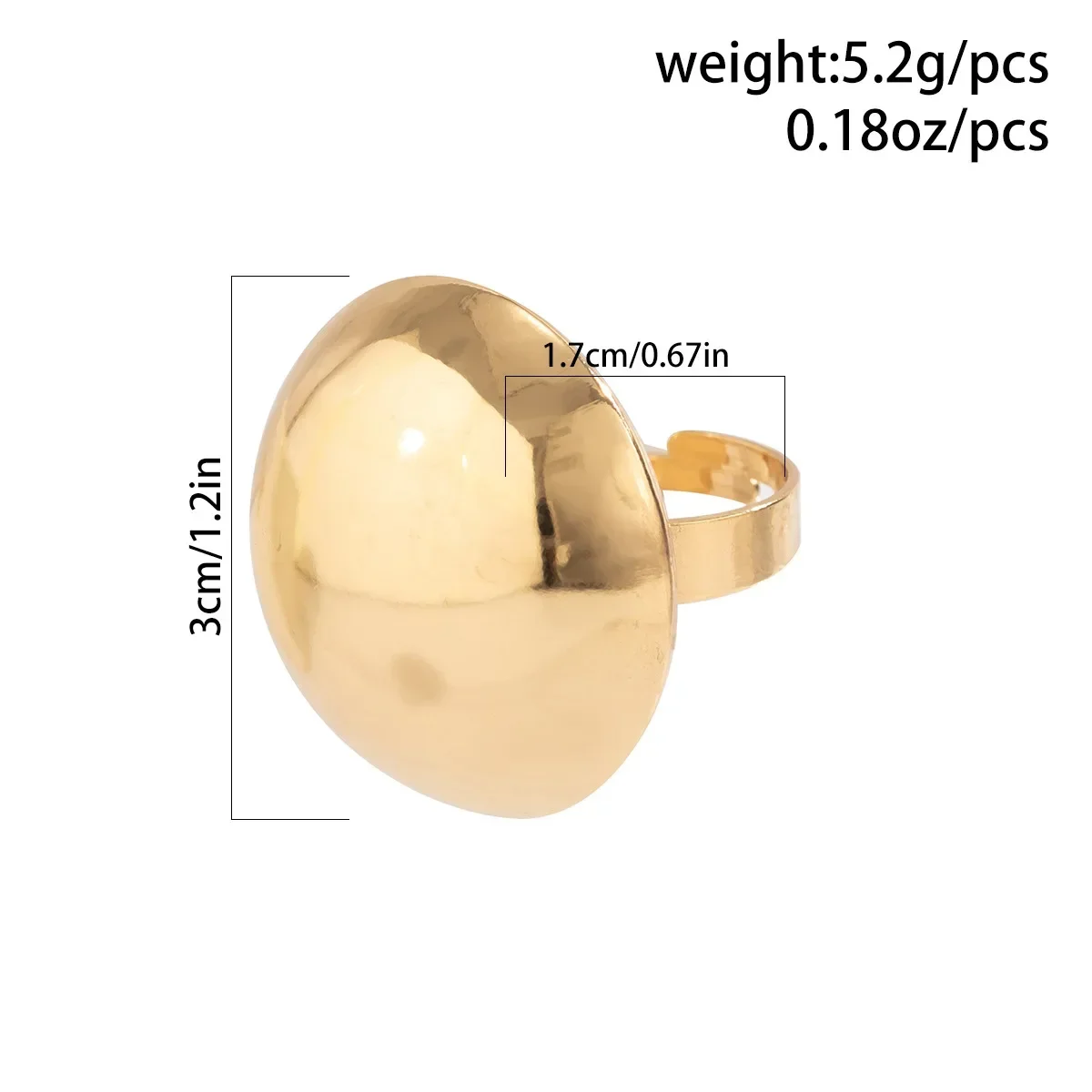 Anillos irregulares gruesos y grandes geométricos de Color dorado y plateado para mujeres y hombres, anillos de dedo con conexión de cuerda elástica con personalidad: Beige