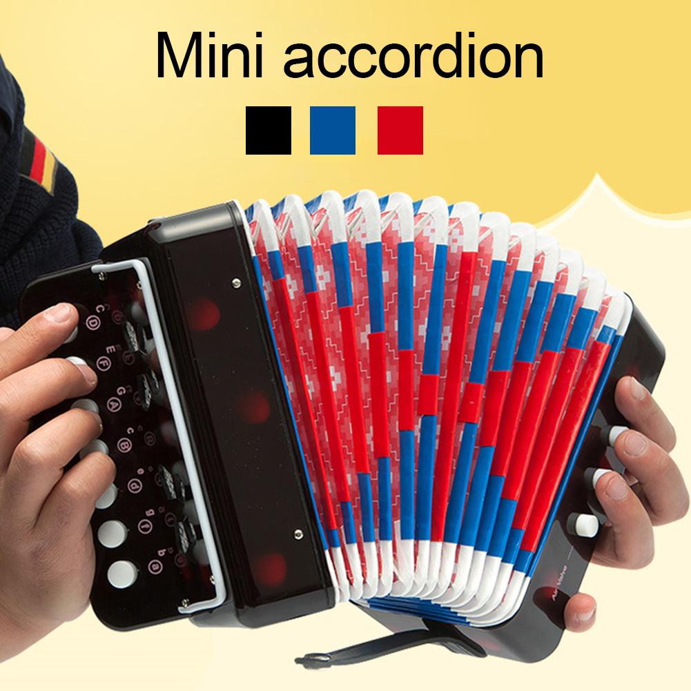 7 Toetsen 3 Knoppen Mini Accordeon Keyboard Muziekinstrument Kinderen Educatief Speelgoed Muziekinstrument