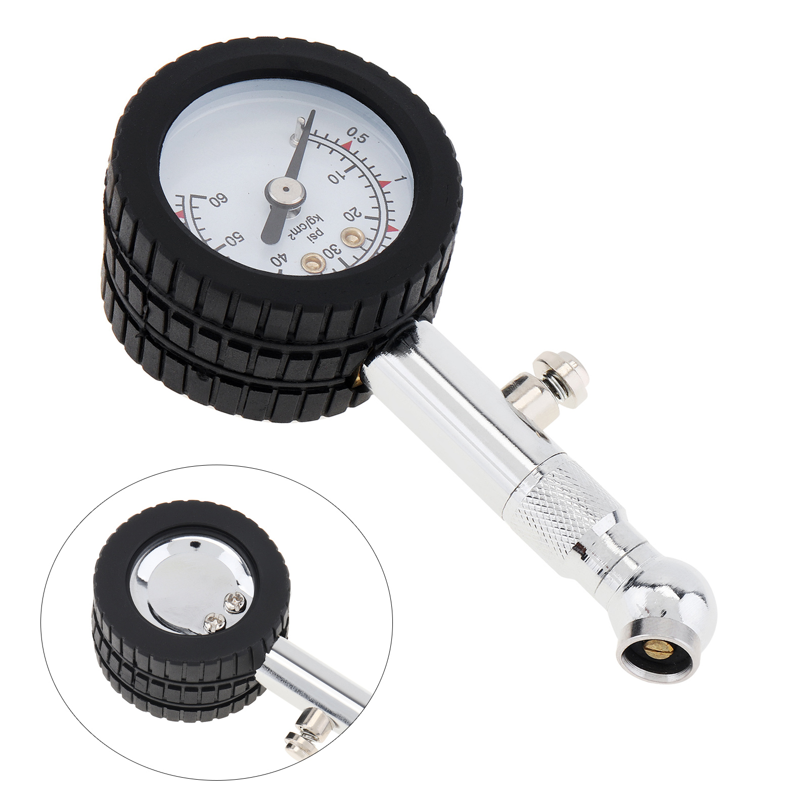 Draagbare Eenheid YD-6025 Nauwkeurige Automobiel Auto Tire Luchtdrukmeter Tester 0-60PSI Dial Meter Voor Voertuig