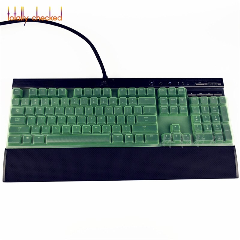 Protecteur de peau de couverture de clavier de Silicone pour le clavier mécanique de jeu de Corsair K70 RAPIDFIRE rvb RAPIDFIRE K70 LUX/LUX rvb: green