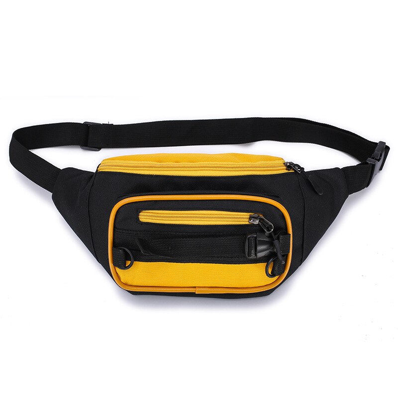 Riñonera de doble capa para mujer, bolso de cintura con parche de lona, bandolera de hombro para el pecho, riñonera de plátano: Yellowg Waistpack