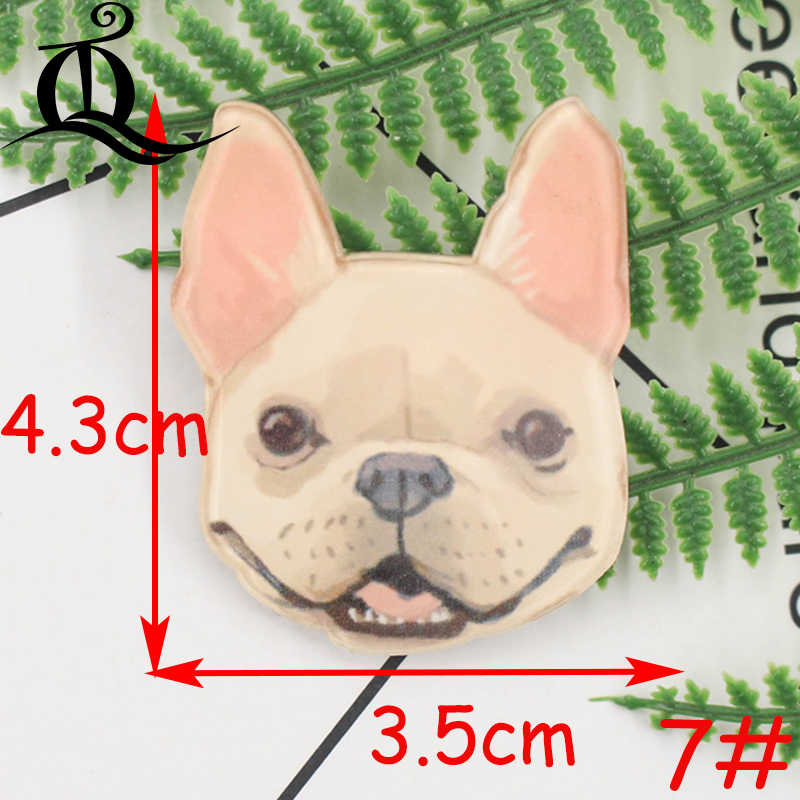 1Pcs Schilderen Cartoon Mix Mooie Hond Voor Kleding Acryl Badges Kawaii Pictogrammen Op De Rugzak Pin Broche badge Z40: No7