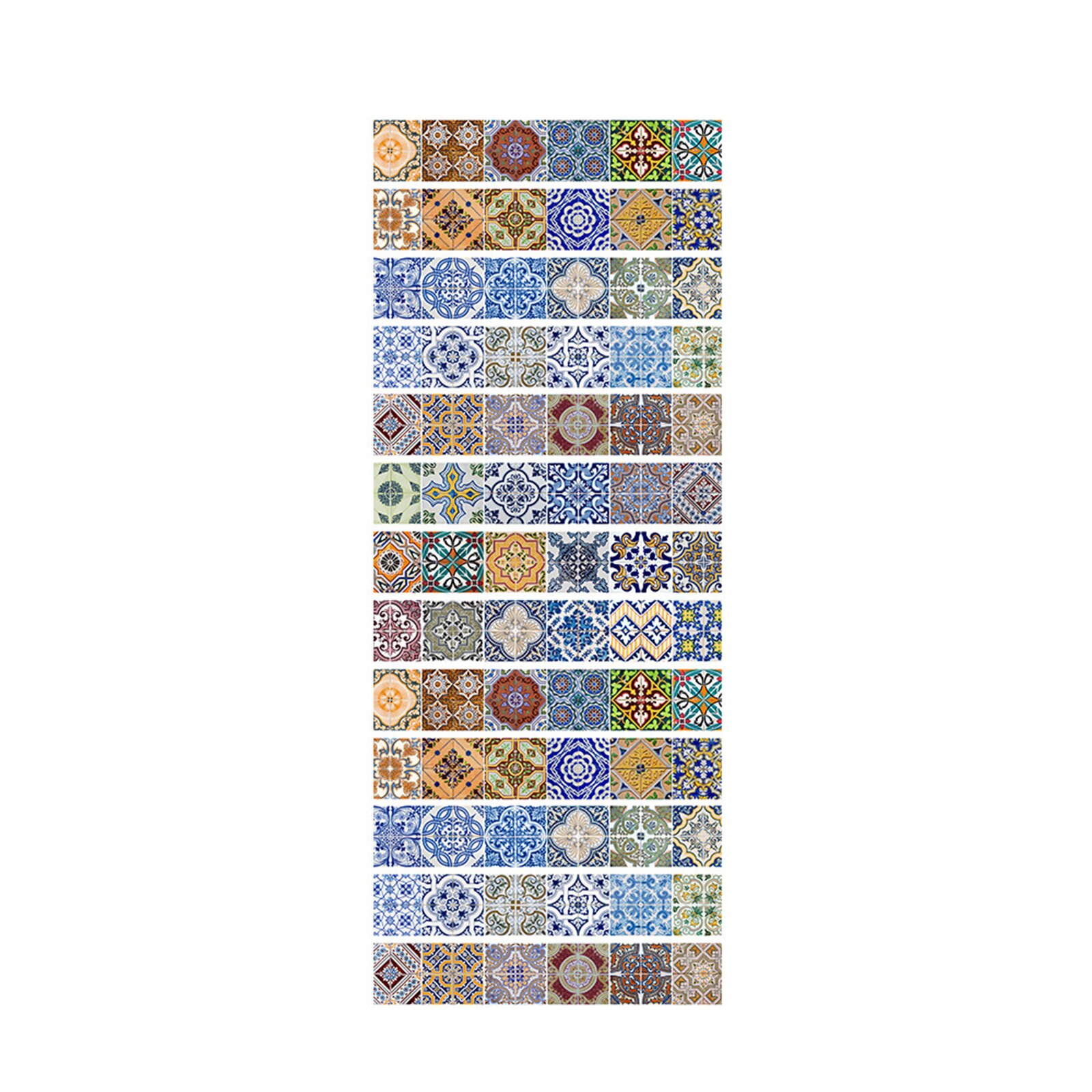 13 Strips Waterproof Stair Sticker Removable Step Stair Decals Peel And Stick Vintage Stair Sticker: Colorful