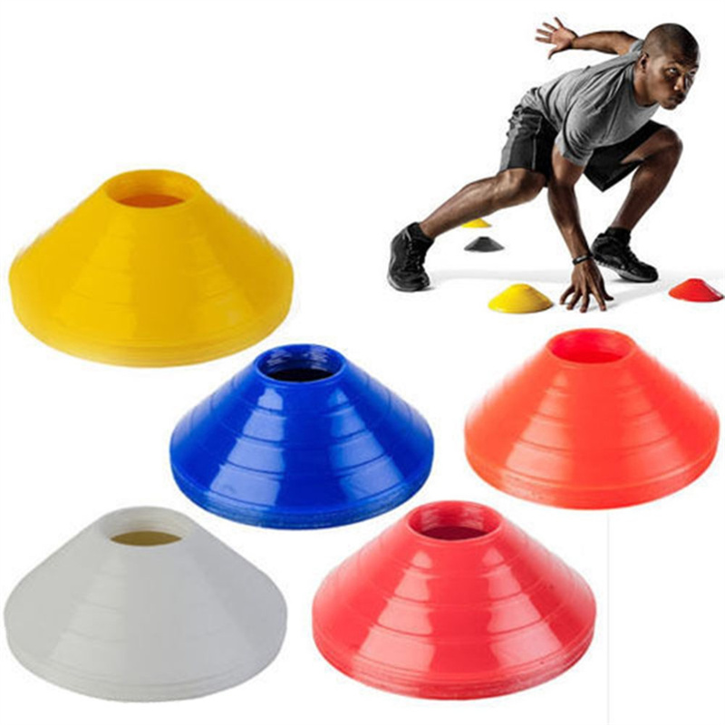 10 pçs conjunto de cone disco futebol agilidade treinamento pires cones marcador discos multi esporte treinamento espaço cones acessórios