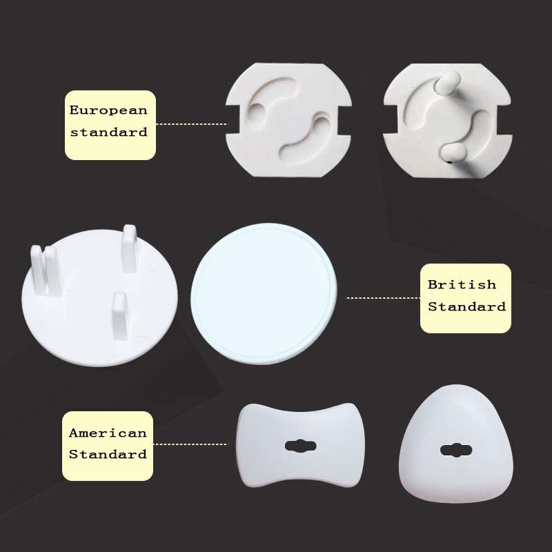10pcs/European/American/British standard socket cover baby and child electric shock protection ABS insulated safety socket cover