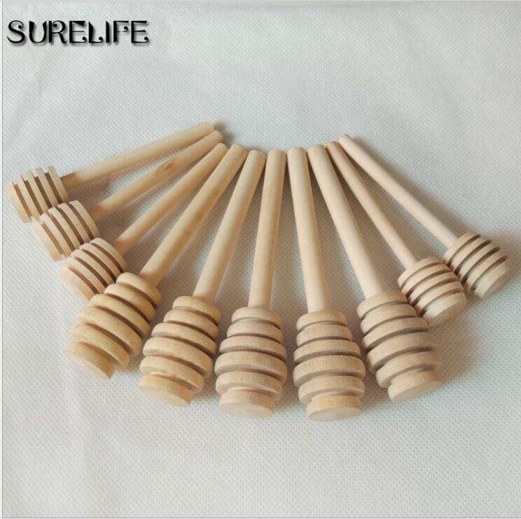Mini cuchara de madera para remover miel, utensilios de boda, agitador de 8/10/10, 5/15/16 cm, 50 unidades