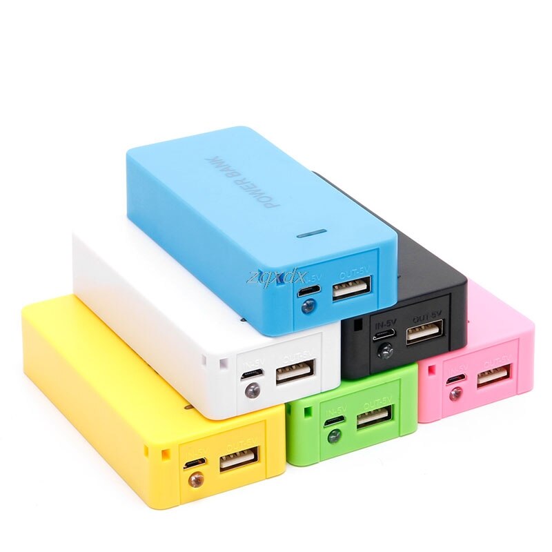 5v 1a 2 x 18650 akku-powerbank-gehäuse mit led-diy-box-ladegerät für handys