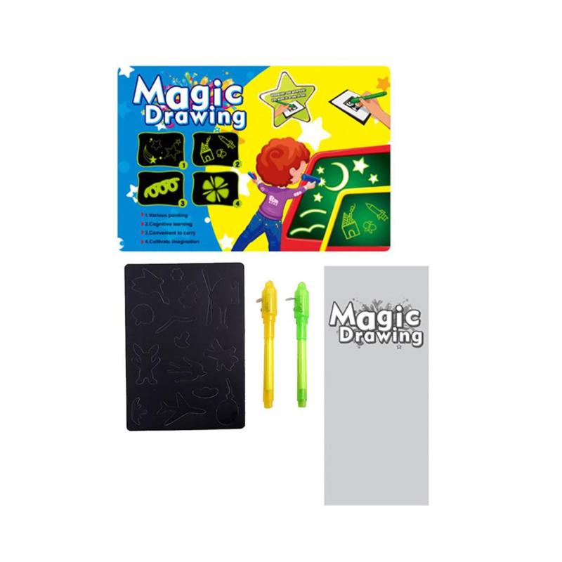 Lichtgevende Tekentafel Glow In Dark Kids Glowing Magic Graffiti Schilderen Schrijven Educatief Speelgoed Met 2 Pennen