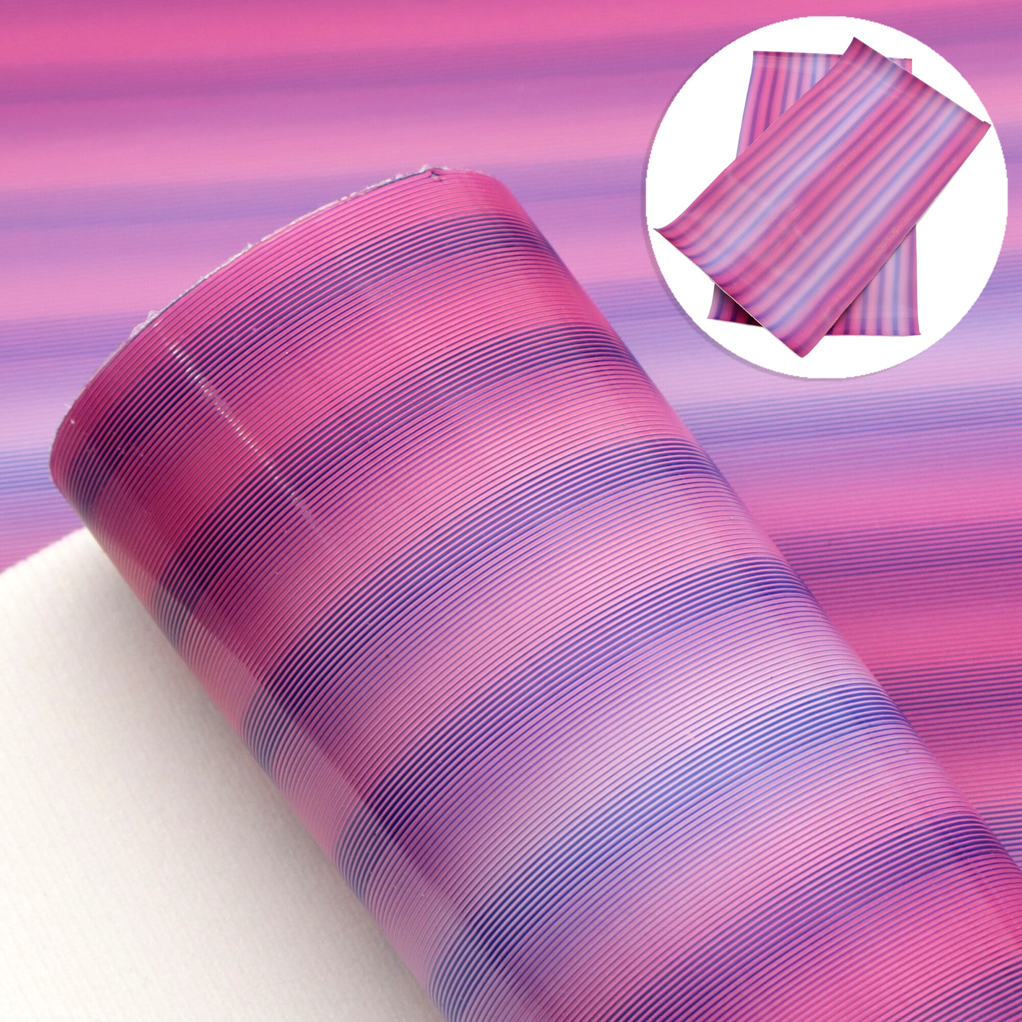 20*33cm 3D reja Bump textura raya Arco Iris gradiente Color piel sintética lámina para la ropa tapicería pendientes DIY lazos, 1Yc14043: 1116944005