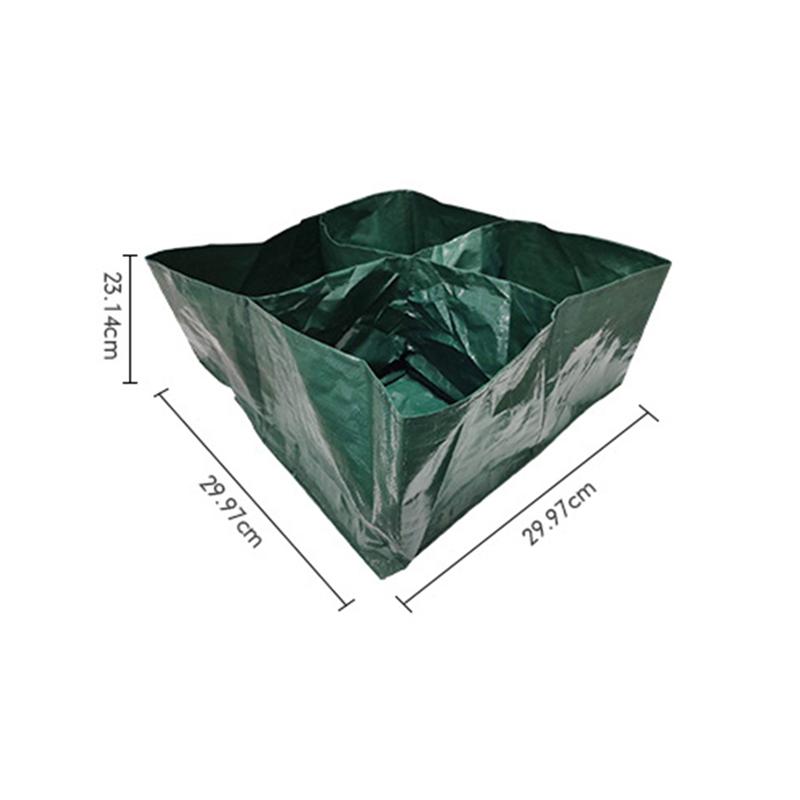 Raised Garden Bed Outdoor Gardening Planting Bag Four-Grids Garden Grow Bed Grid Garden Bed Compartmental Planting Bags