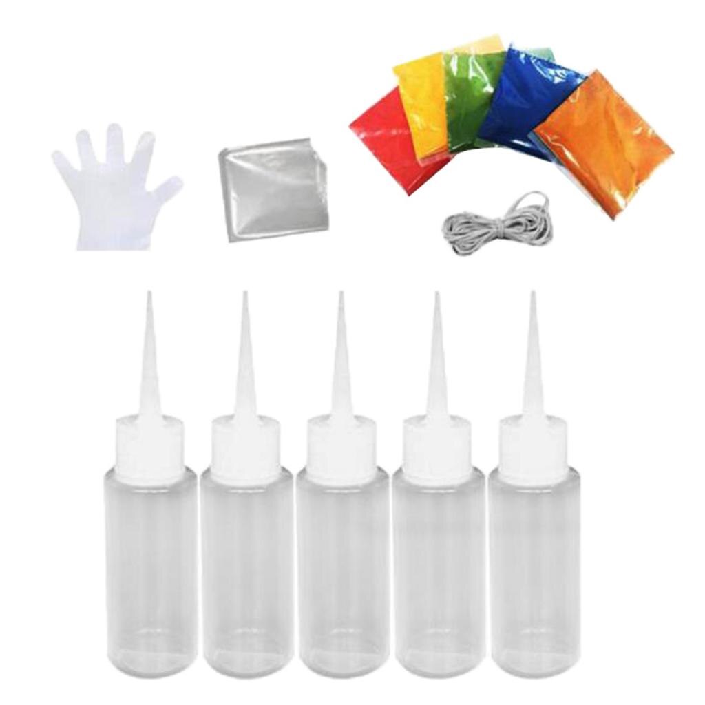 DIY Tie Dye Kit for Kids Party Group, T-Shirt Fabric Tie-Dye Kits with Rubber Bands, Gloves, Sealed Bags, 50ML Squeeze Bottles