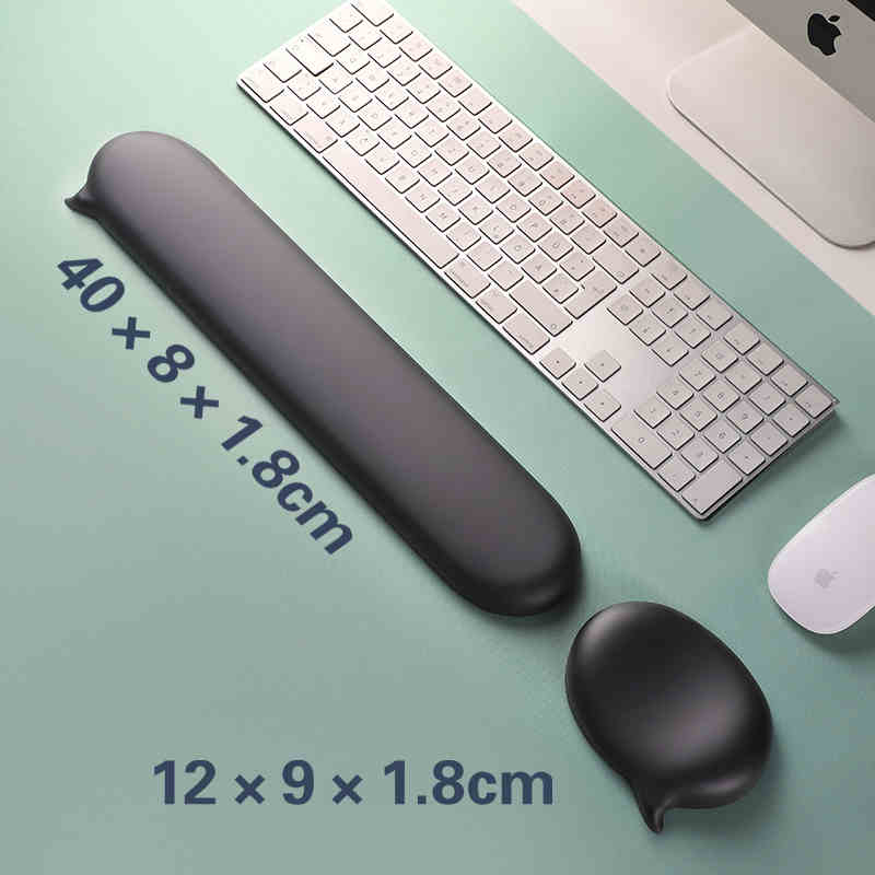 Mousepad Silicone Wrist Rest Support For Mouse Pad Computer Laptop Arm Rest For Desk Ergonomic keyboard pad mouse mat: BROWN