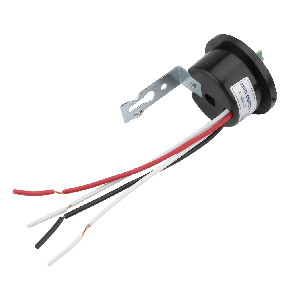 wie-20 automatische automatische Ein-Aus-Fotozelle Straßen laternen schalter AC/DC 12V 10a Fotos teuerung Fotosc Halfter Sensor Schalter 4 Draht