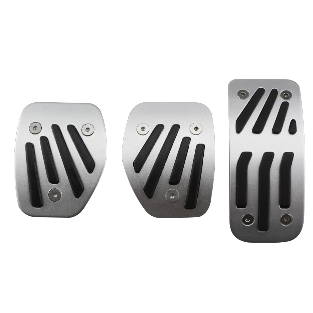 Xburstcar Stainless Steel Car Pedals Gas Brake Pedal Cover Footrest Rest Pedal for Peugeot 301 307 308 408 CC -: MT Without Rest