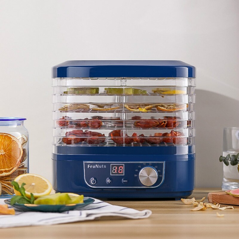 Mini deshidratador de alimentos, secador de frutas para el hogar, aperitivos para mascotas, frutas y verduras, 5 bandejas, secador de aire, UE