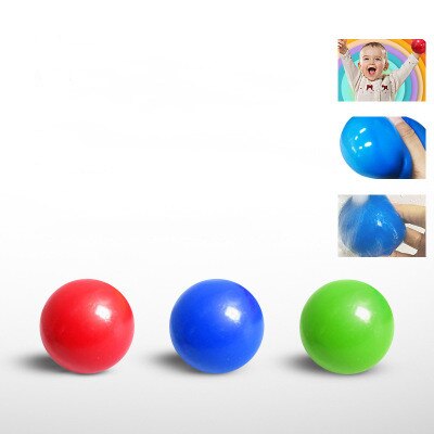 Luminous Sticky Balls Throw At Ceiling Decompression Ball Sticky Squash Suction Decompression Target Ball Children's Toy: Orange