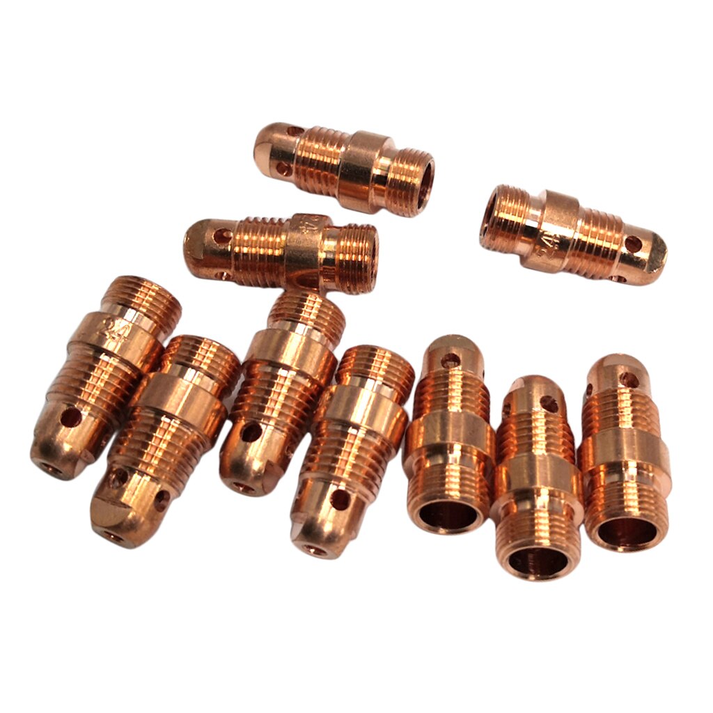 10 Pack TIG Welding Stubby Collet Body 2.4mm WP-9 18 26 Torch Cup Supplies