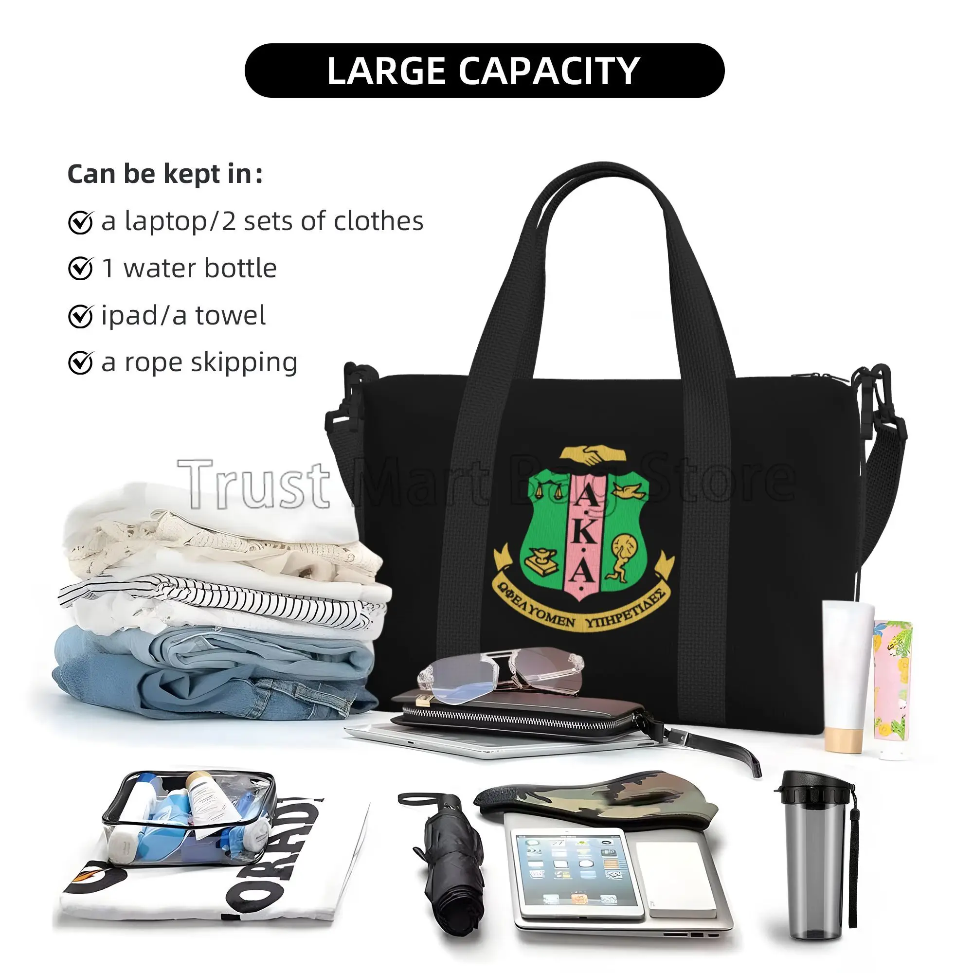 AKA Sorority Print Handreistas Sportvissen Gym Yoga Bagage Draagtas Multifunctionele waterdichte weekendtassen voor dames en heren
