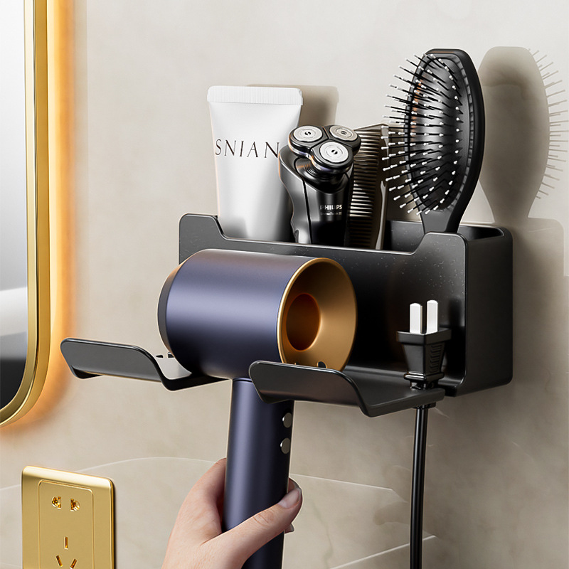 Badkamer Plank Droger Wieg Wandplanken Föhn Houder Douche Haardroger Organizer Box Wc Blower Houder Plank Badkamer
