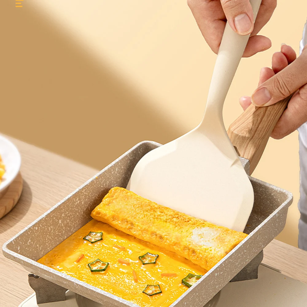 1Stck Silikon Spatel Lebensmittel Klasse Kochen Utensilien Backen Tamagoyaki Nicht-Stock Kochgeschirr Steak Pizza Spachtel Geschirr Werkzeuge