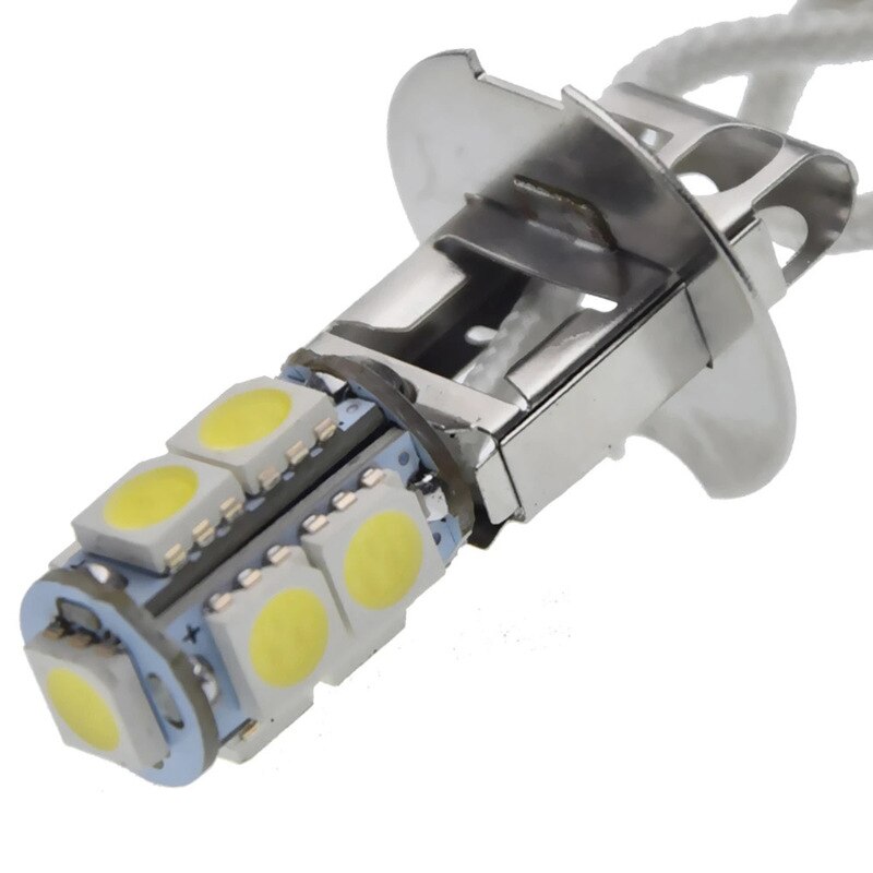 2x H3 H1 LED Lamp - 6000K Wit - 9SMD 5050 - Vervanging Mistlamp & DRL