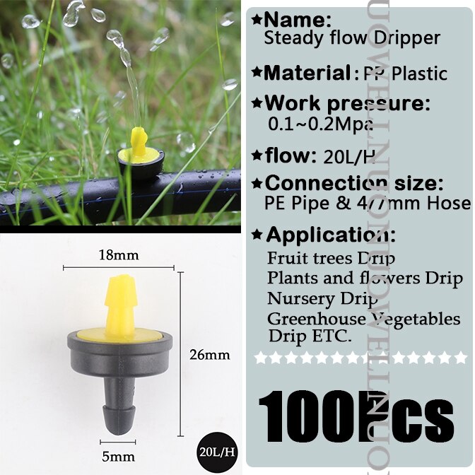 10 ~ 300Stck Garten Bewässerung Sprinkler 4L 8L 10L 20L 30L Fluss Wasser sparen Tropf Kunststoff FruitTree Gemüse Bewässerung strahler: dunkel Grau
