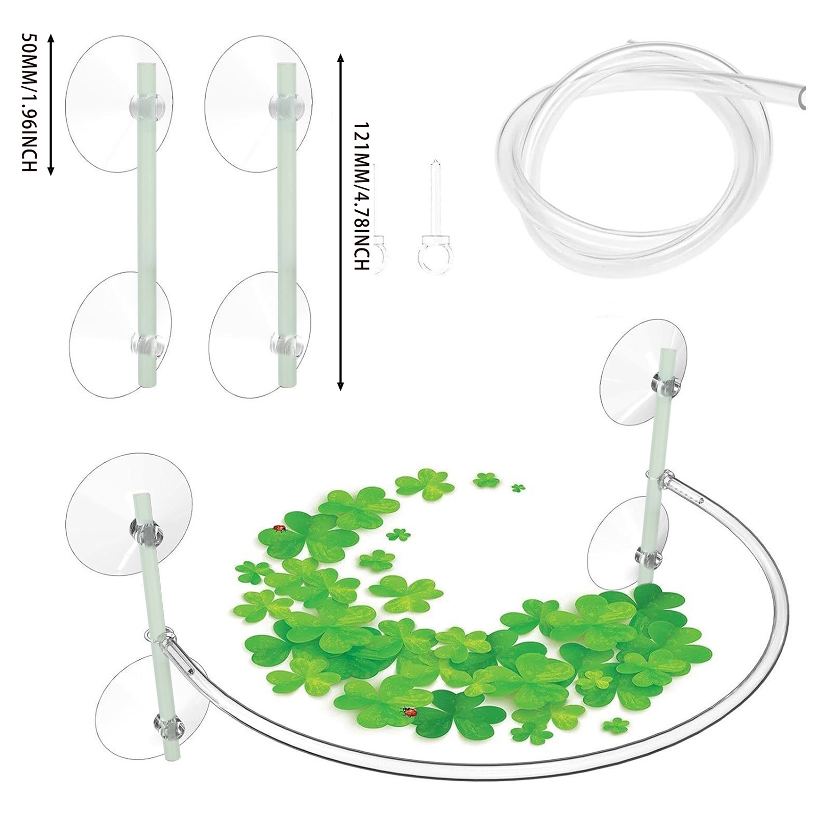 Flytande växtstaket för fisktankar förbättrar akvarievattenstaket växthölje avskiljarslanglängd : 25.6 tum