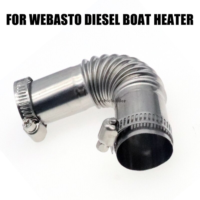 24mm Elbow Pipe Air Diesel Parking Heater Exhaust Pipe Connector W/Clamps Exhaust Tube Connector For Webasto Diesel Heater