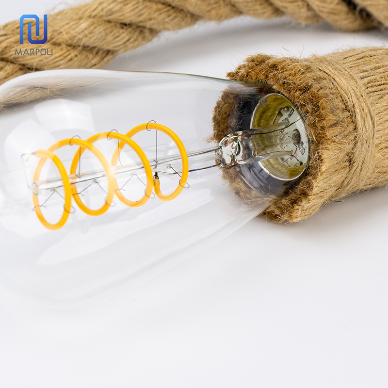 Retro Decorative Rope E27 Hanging Lamp Holder 1m 1.5m 2m Socket E27 Lamp Base Bulb Holder Chandelier Connector Adaptor Cable