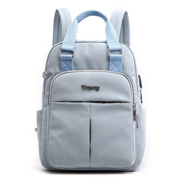 ACELURE Anti-vol USB Charge Nylon sac à dos étanche femmes école sacs à dos sac à dos sacs d'école adolescentes filles sac de voyage: Blue