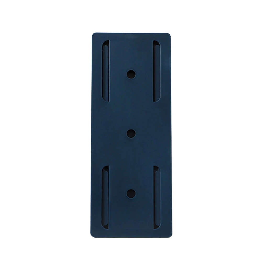 Wall Mounted Socket Holder Fixer Patch Self-Adhesive Power Socket Strip Fixator Punch-free Plug Socket Organizer for Home Office: Blue