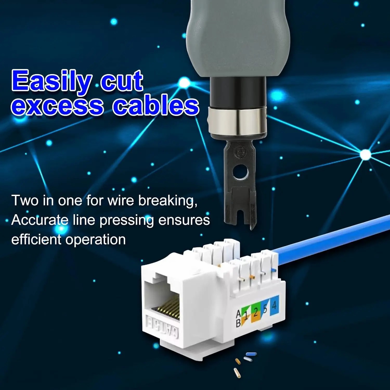 ZoeRax Impact Punch Down Tool Netwerkkabel Draadsnijder Gereedschap 110/88 Voor zitdraad in terminal