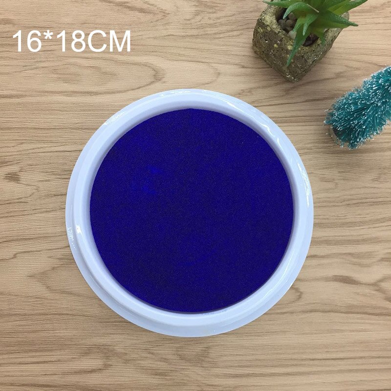 1Pcs Kindergarten Kids Palm Fingerprint Ink Pads Non-Toxic and Washable Children Fingerprint Stamp Pads Wedding Signature: dark blue