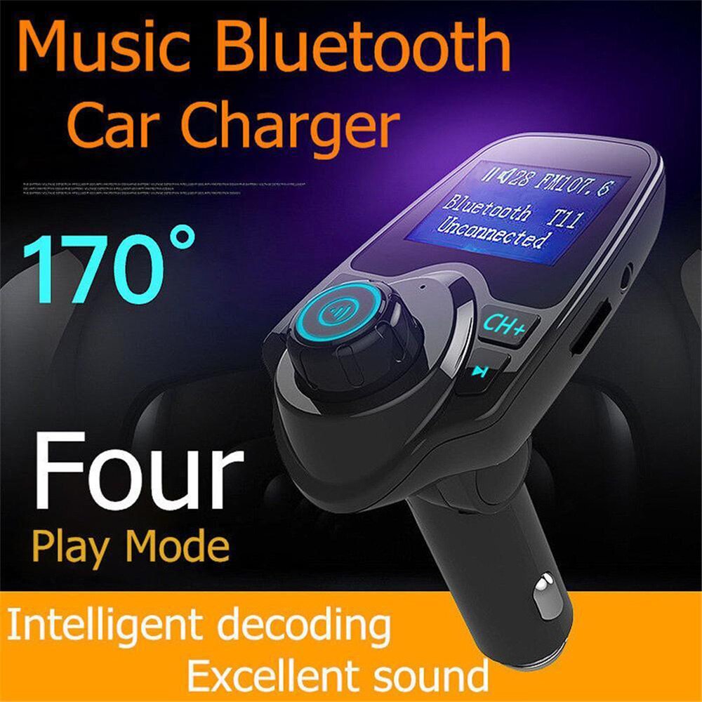 Handsfree Draadloze Bluetooth Fm Transmitter Car Kit Mp3 Speler Met Usb Charger