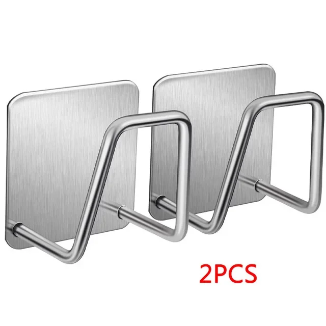 Porte-Éponge Auto-Adhésif en Acier Inoxydable pour Évier de Cuisine, Accessoire de vaccage,rangement cuisine,cuisine rangement organisation,rangement sous evier,accessoire salle de bain,kitchen accessories: GRIS FONCÉ