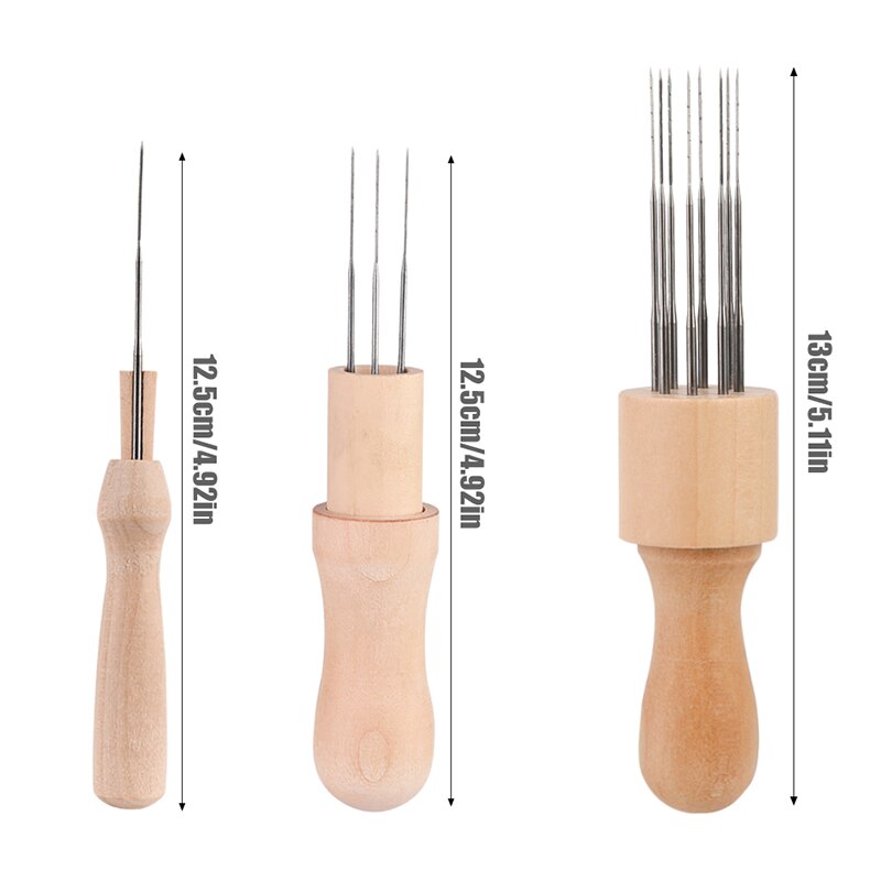 Imzay ull filtenåler trehåndtak verktøy toving nål gjør-det-selv-verktøy tilbehør for sying håndlaget arbeid