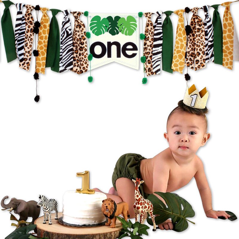 Wild One Baby Birthday Banner Woodland Animals 1st Birthday Garland One Year Baby Forest Birthday Happy Birthday Decor Kids Boys