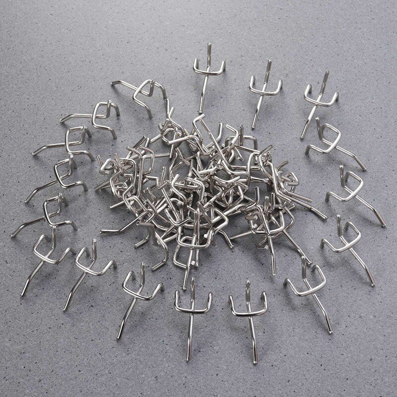 EASY-50Pcs Duurzaam Carbon Staal Praktische Pegboard Haken Garage Werkplaats Opslag Garage Werk Winkel Organisatie Display Opknoping T