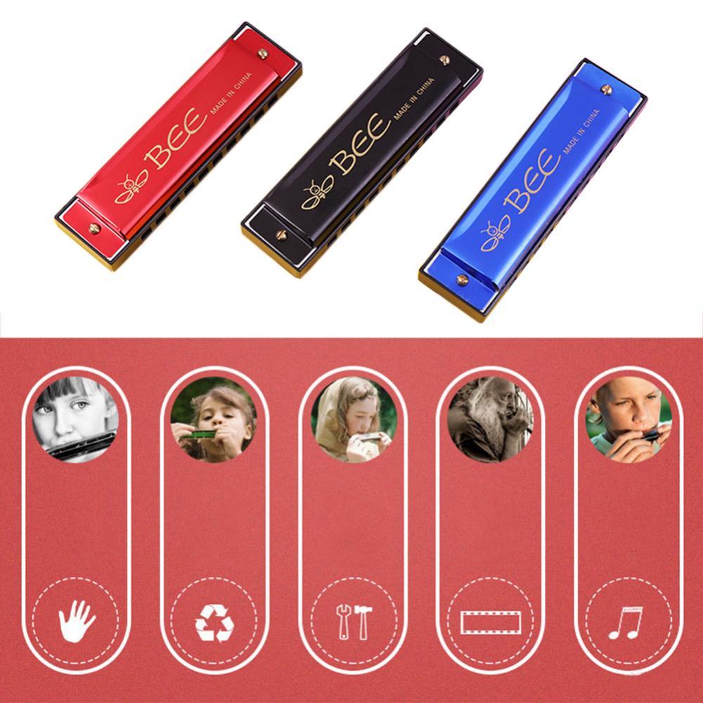 caldo metallo 10 fori polifonia 3 colori strumento di armonica di alta qualità gaita bocca organo armonica diatorica sovrarmonica