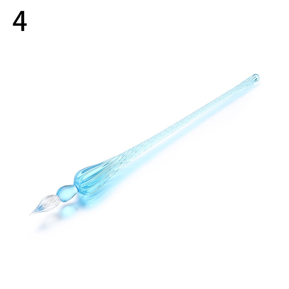 Vintage Glass Dip Dipping Pen Writing Tool Glass Drip Fountain Pen Signature Filling Ink Fountain Pens: 04