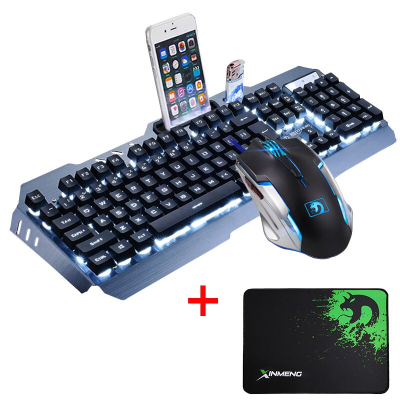 Wired LED Backlit Multimedia Ergonomic Usb Gaming Keyboard Mouse Combo illuminated 2000DPI Optical Gamer Mouse Sets + Mouse Pad