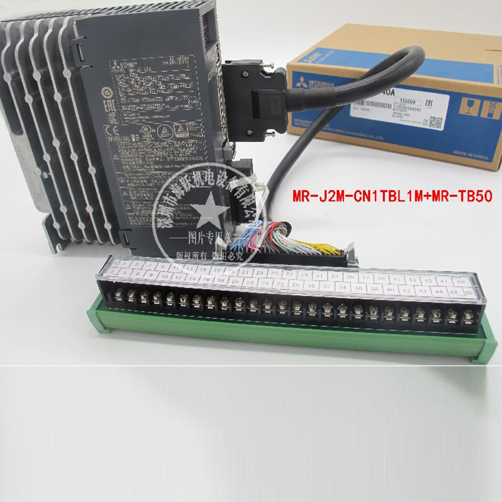 Mitsubishi Junction Terminal Block MR-TB50 With Mitsubishi CN1 Cable 1m MR-J2M-CN1TBL1M