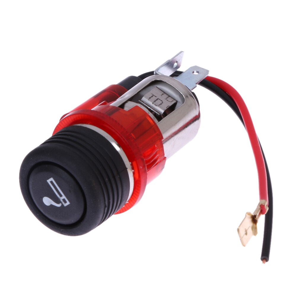 12V 120W Draagbare Motorfiets Auto Sigarettenaansteker Stopcontact Plug Boot Auto Sigarettenaansteker: Rood