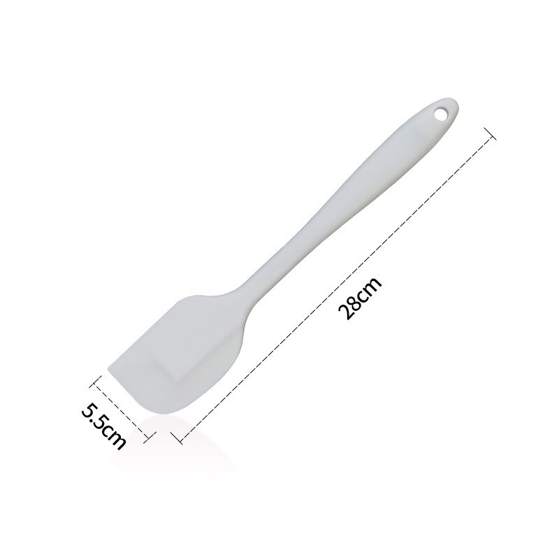 Silicone Spatula Pastry Cake Scraper Butter Spreader Kitchen Cooking Baking Accessories Heat-Resistant Utensils Tools Food Grade: large white