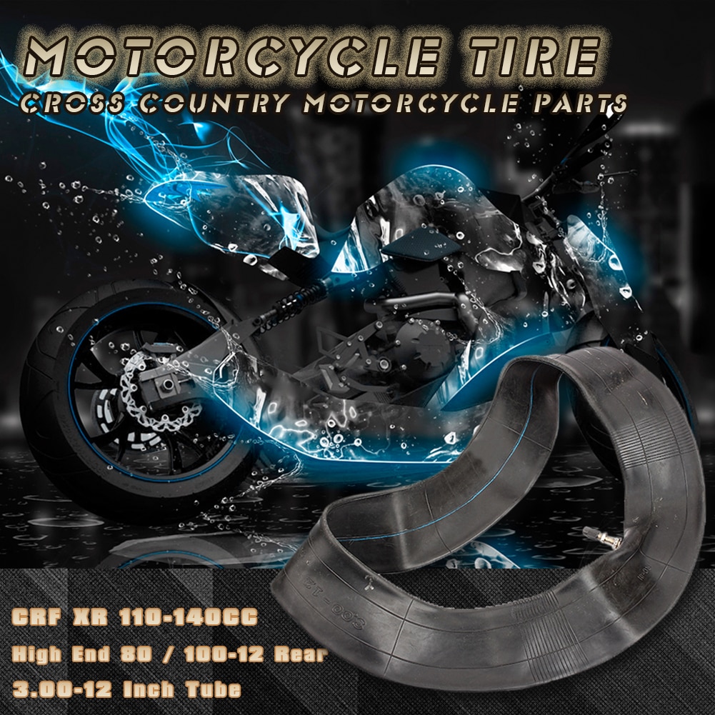 1PC Durable moto pneu pneu chambre à air 3.00-12 300x12 300-12 80/100-12 pour Scooter saleté Pit vélos CRF XR 110-140CC