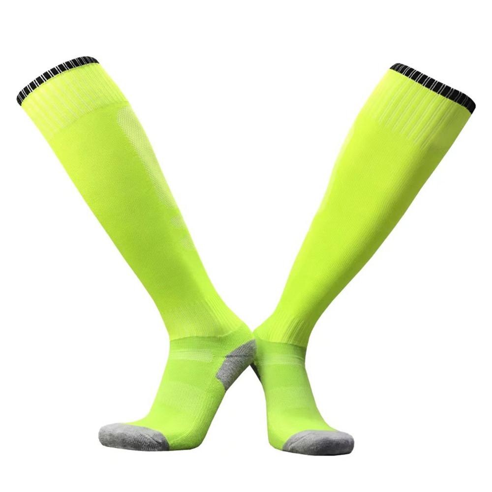 Kids Football Socks Long Tube Boys And Girls Soccer Socks Thickening Towel Stokings Sports Socks Protective Foot: ETM 013 light yellow